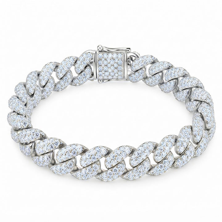 Pave Hip Hop Moissanite Link Bracelets for Men's