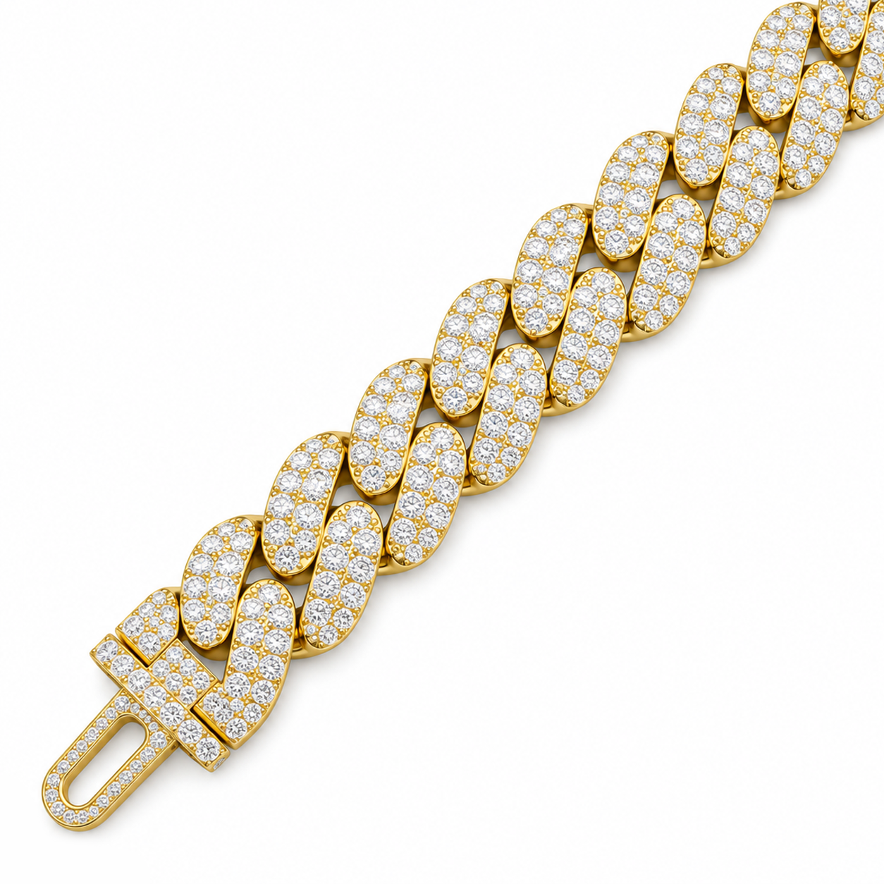Pave Hip Hop Moissanite Link Bracelets for Men's
