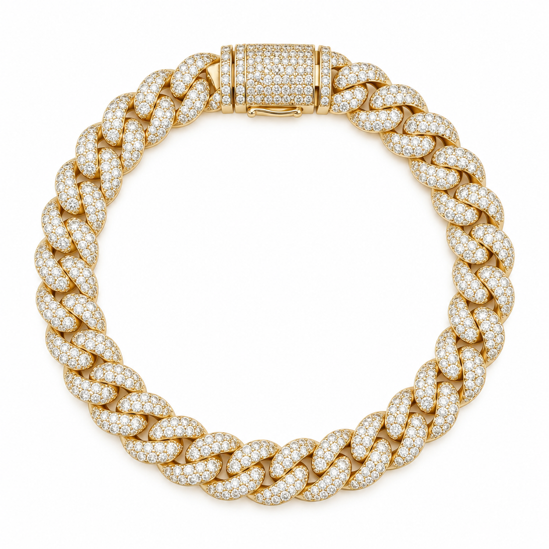 Pave Hip Hop Moissanite Link Bracelets for Men's