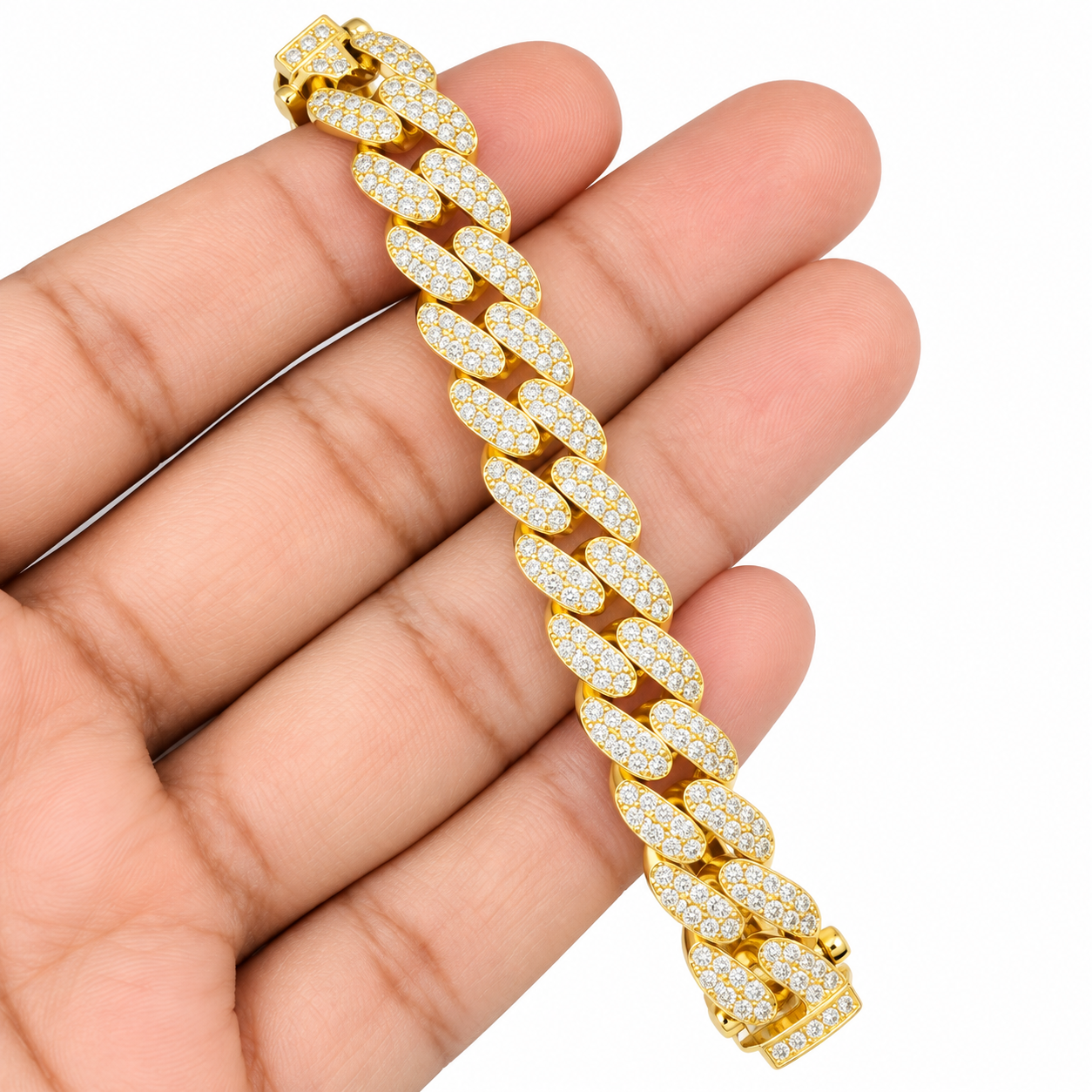 Pave Hip Hop Moissanite Link Bracelets for Men's