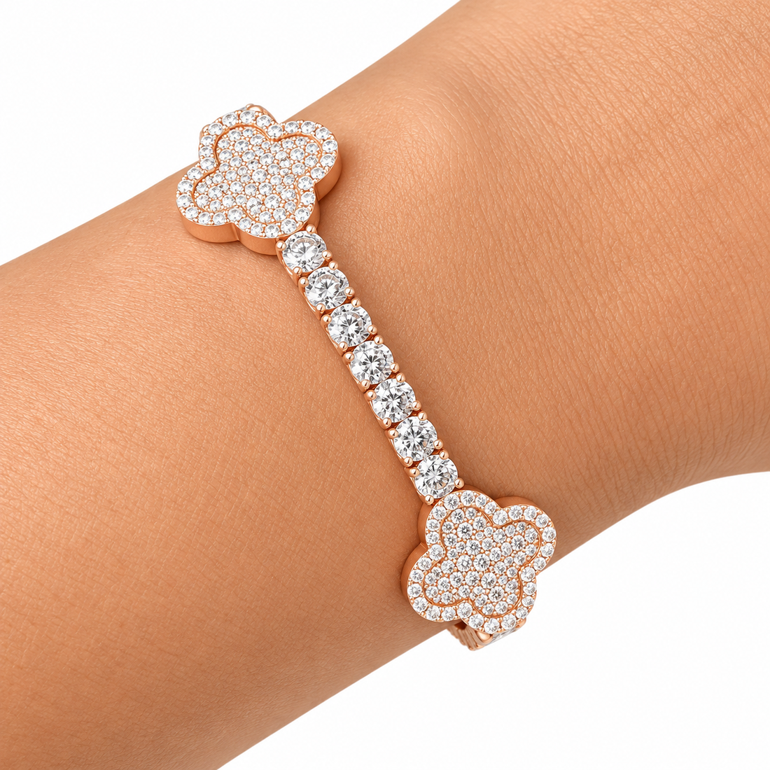 Clover Style Tennis Bracelet for Men's