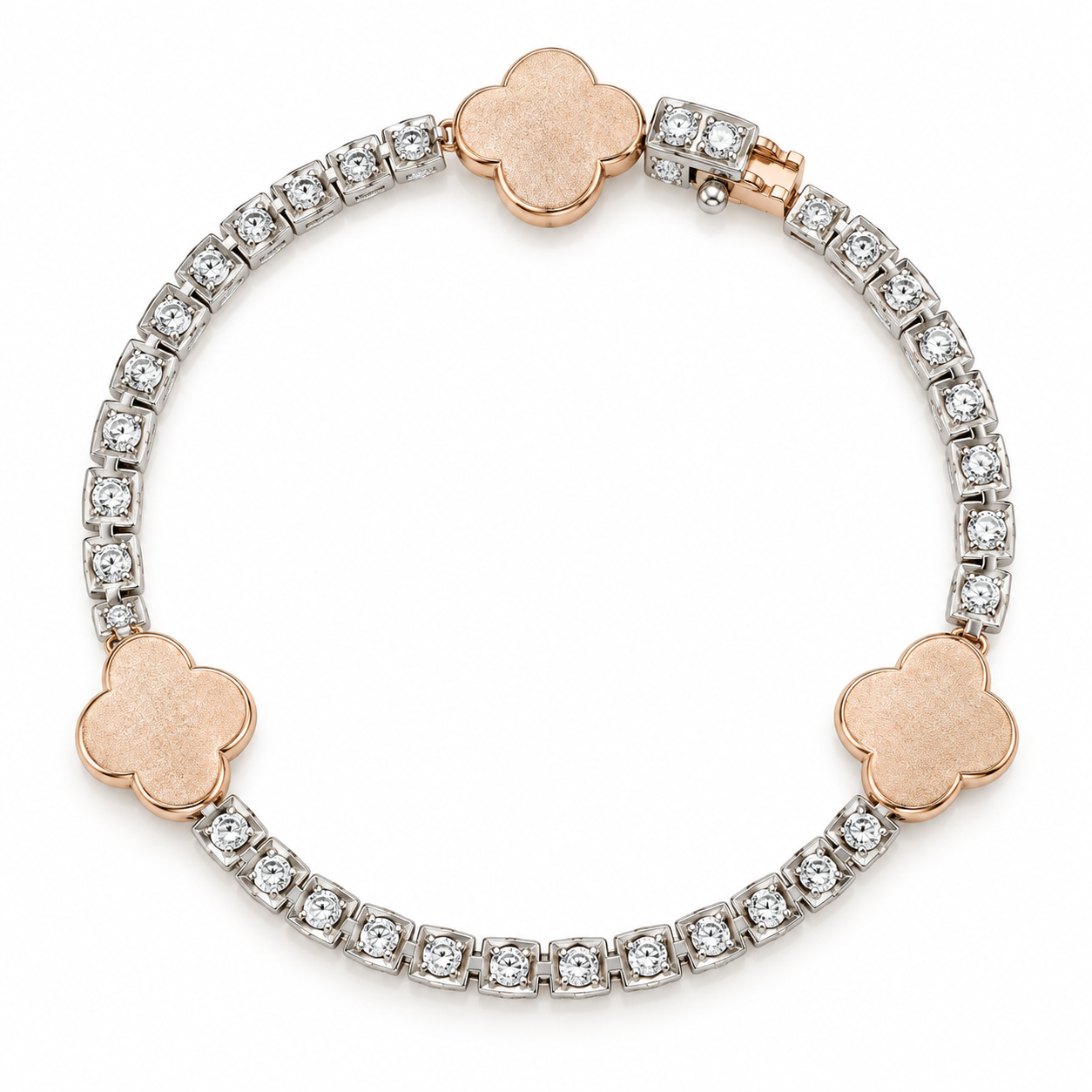 Clover Style Tennis Bracelet for Men's