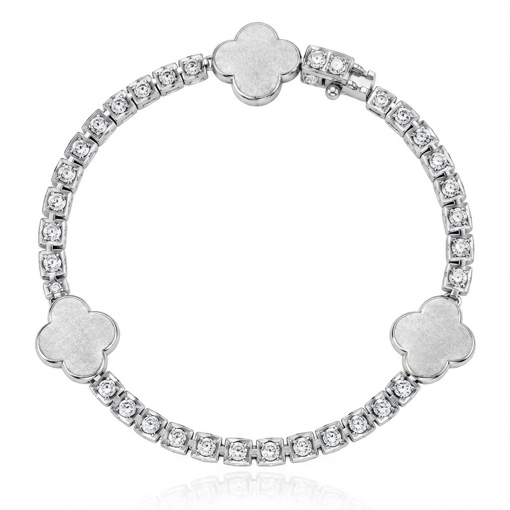 Clover Style Tennis Bracelet for Men's