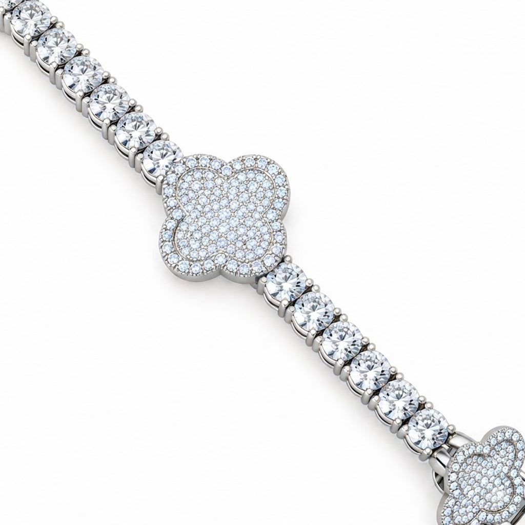 Clover Style Tennis Bracelet for Men's