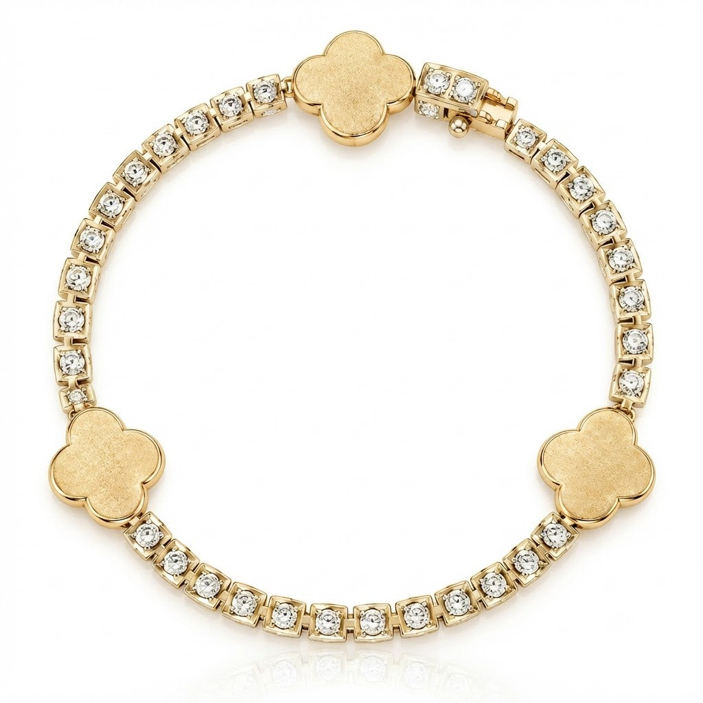 Clover Style Tennis Bracelet for Men's