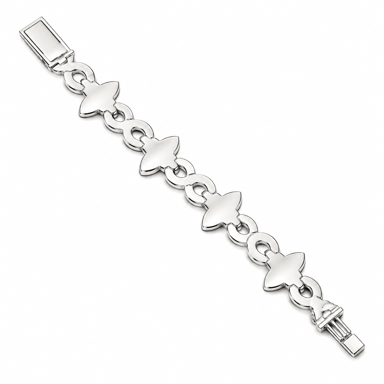 Moissanite Yellow Pear Diamond Clover Infinity Link Bracelet