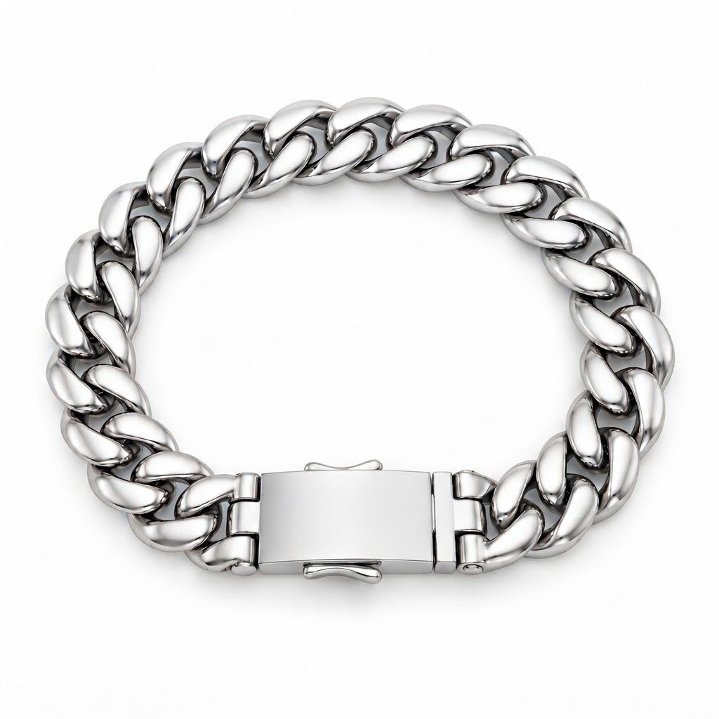 Pave Moissanite Miami Cuban Link Bracelet for Men's