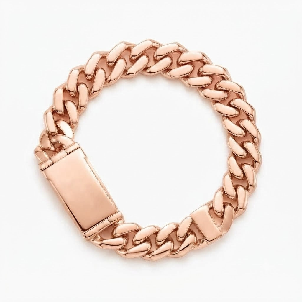 Pave Moissanite Baguette Cuban Link Bracelet for Men's
