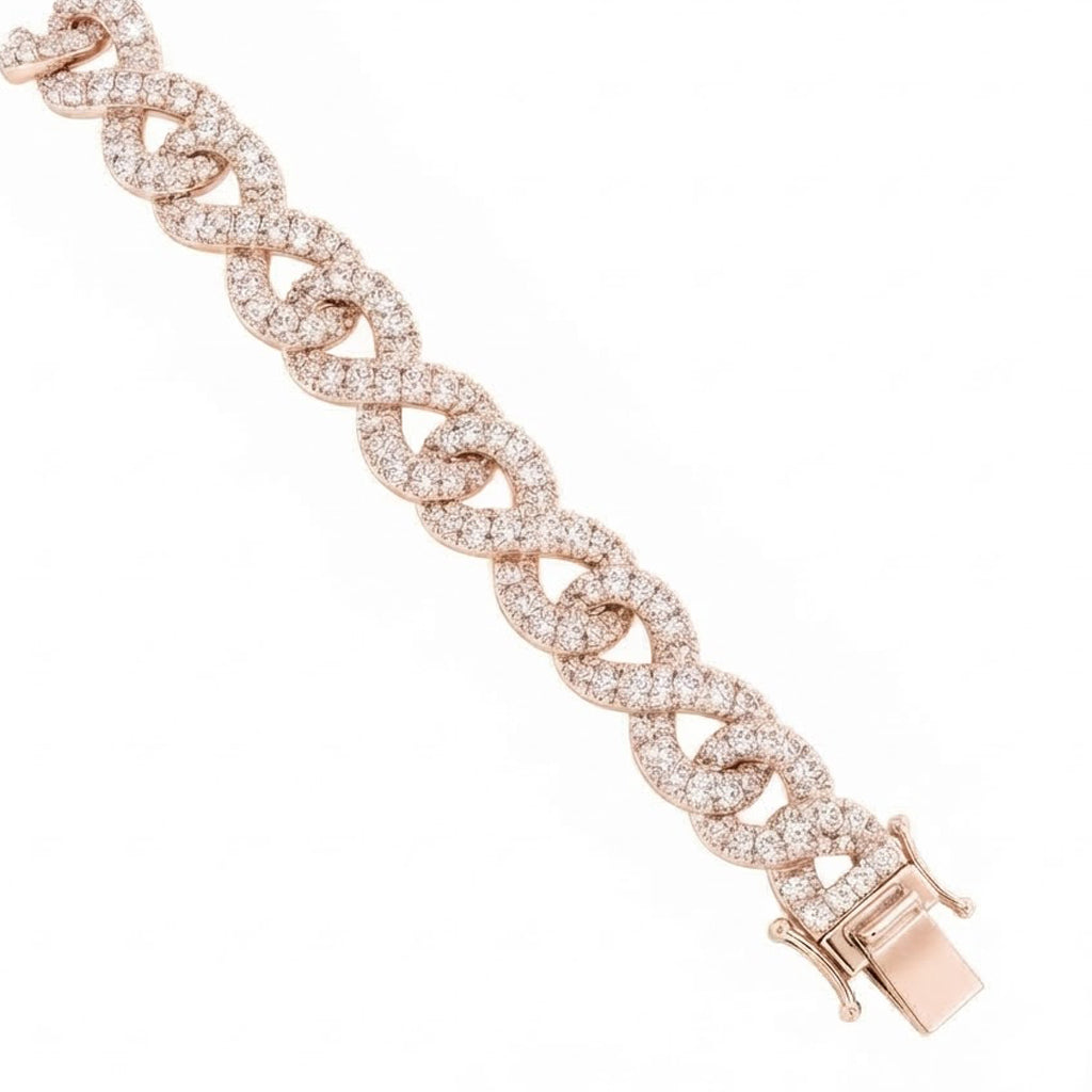Infinity Moissanite Diamond Link Bracelets for Men's