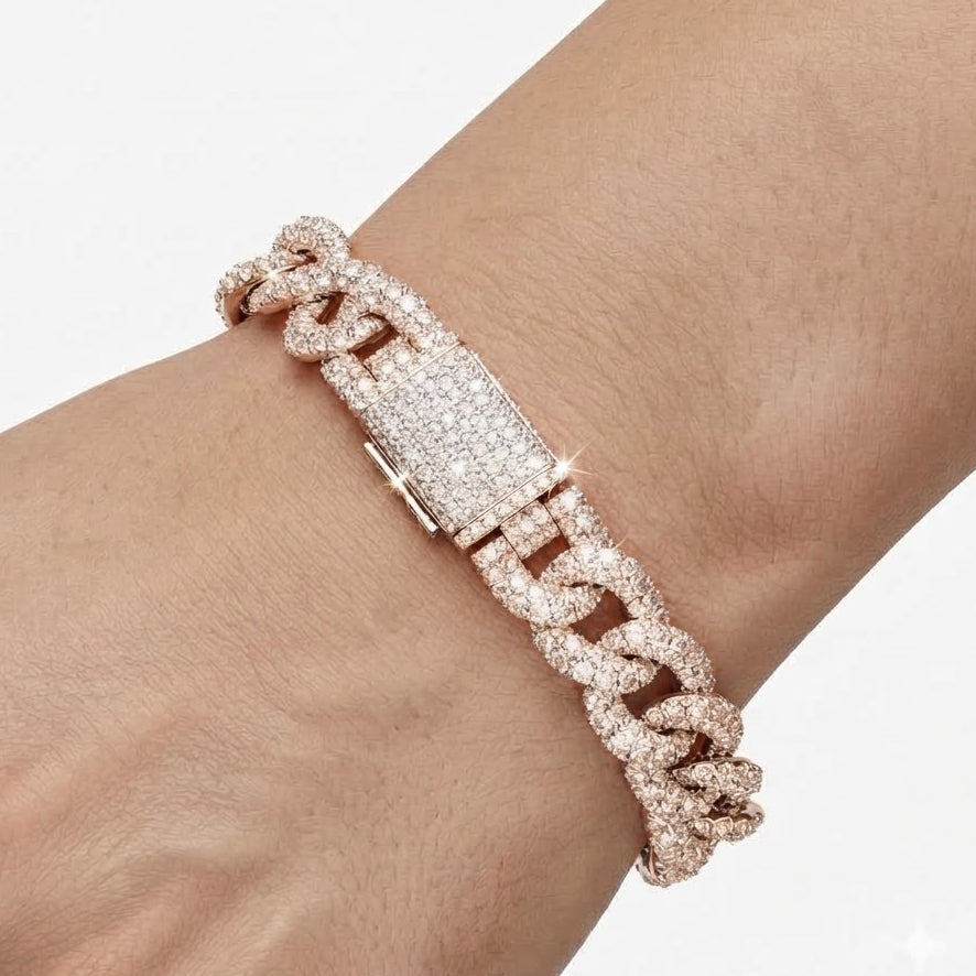 Infinity Moissanite Diamond Link Bracelets for Men's
