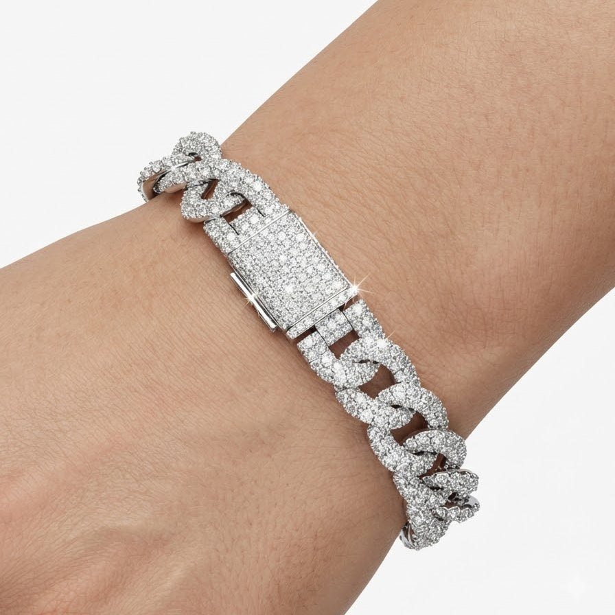 Infinity Moissanite Diamond Link Bracelets for Men's