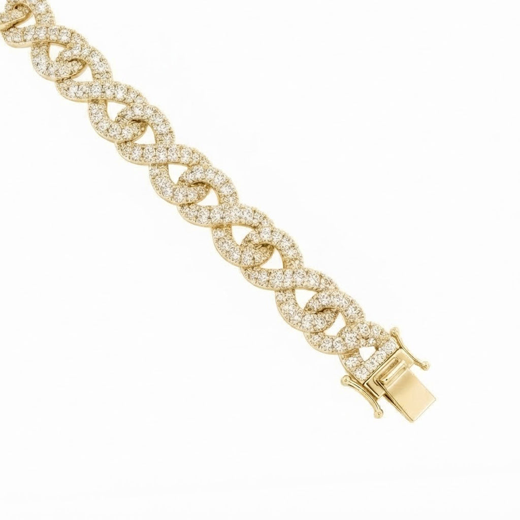 Infinity Moissanite Diamond Link Bracelets for Men's