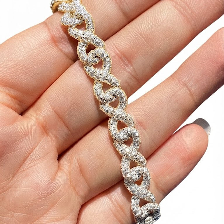 Infinity Moissanite Diamond Link Bracelets for Men's