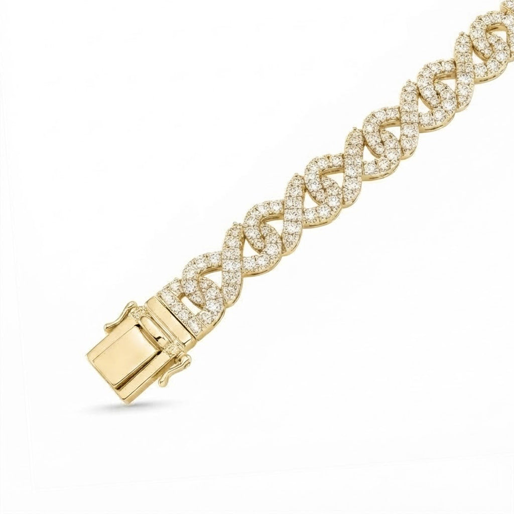 Infinity Moissanite Diamond Link Bracelets for Men's