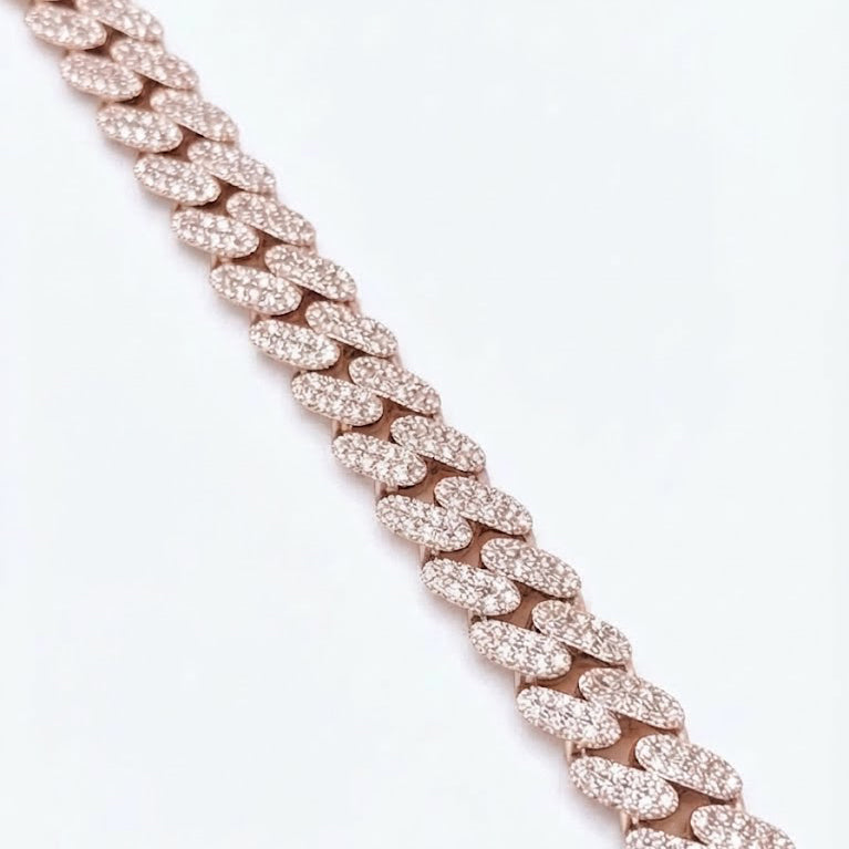 Pave Moissanite Diamond Cuban Link Bracelet for Men's