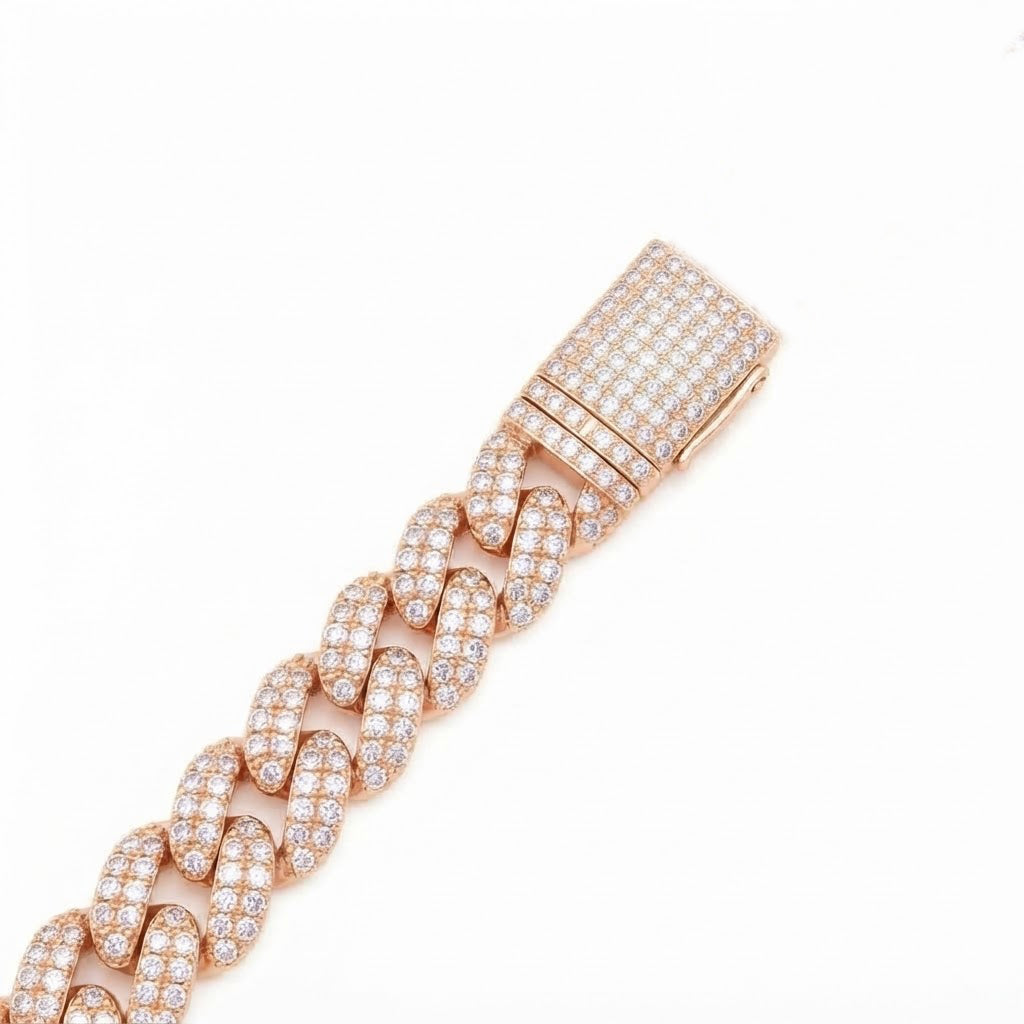 Moissanite Miami Cuban Link Bracelet for Men's