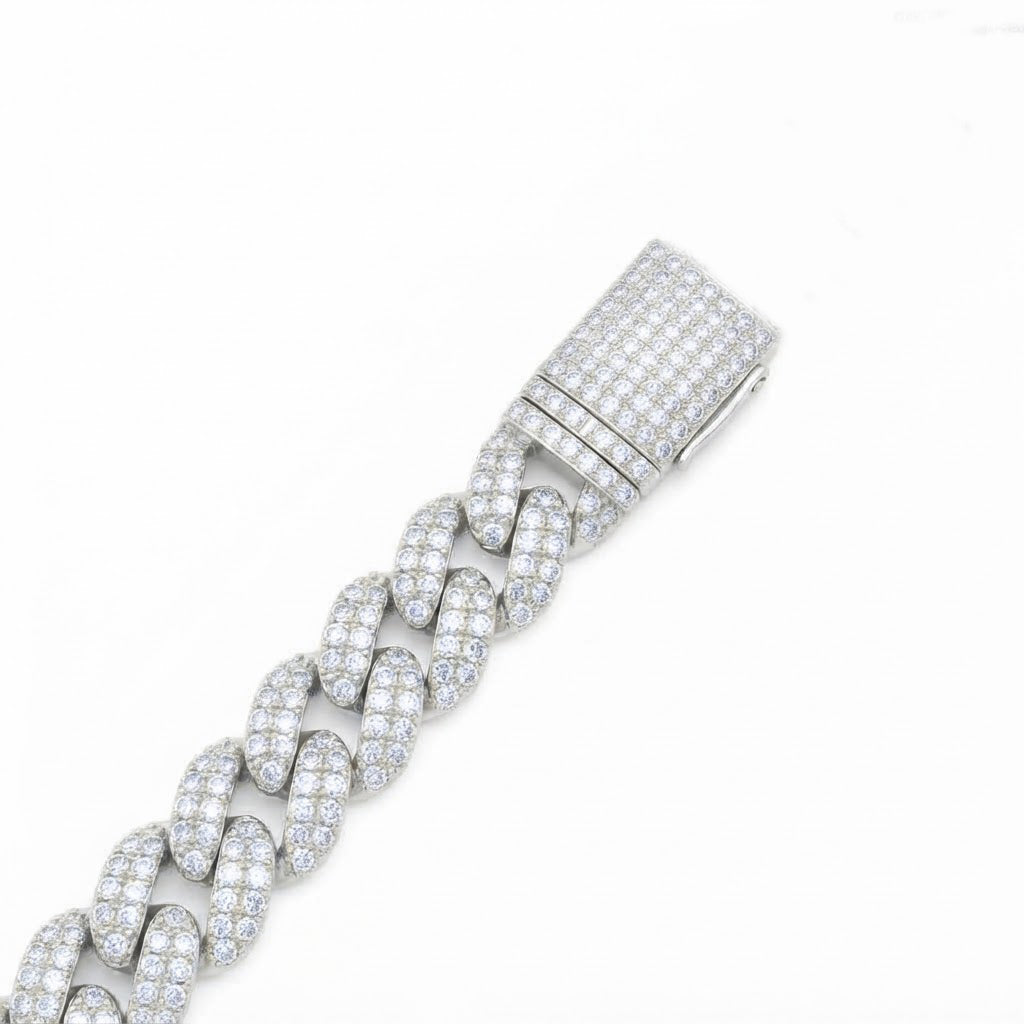 Moissanite Miami Cuban Link Bracelet for Men's