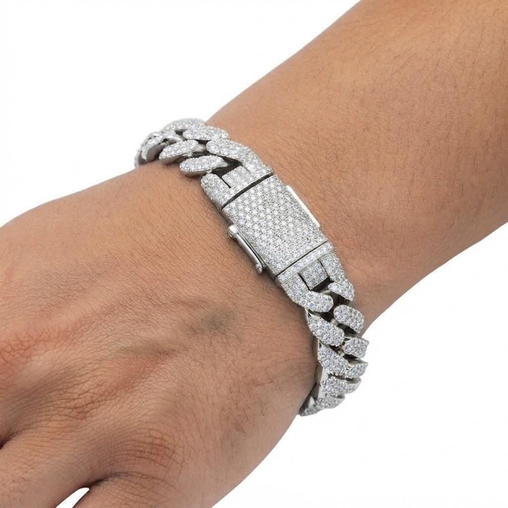 Moissanite Miami Cuban Link Bracelet for Men's