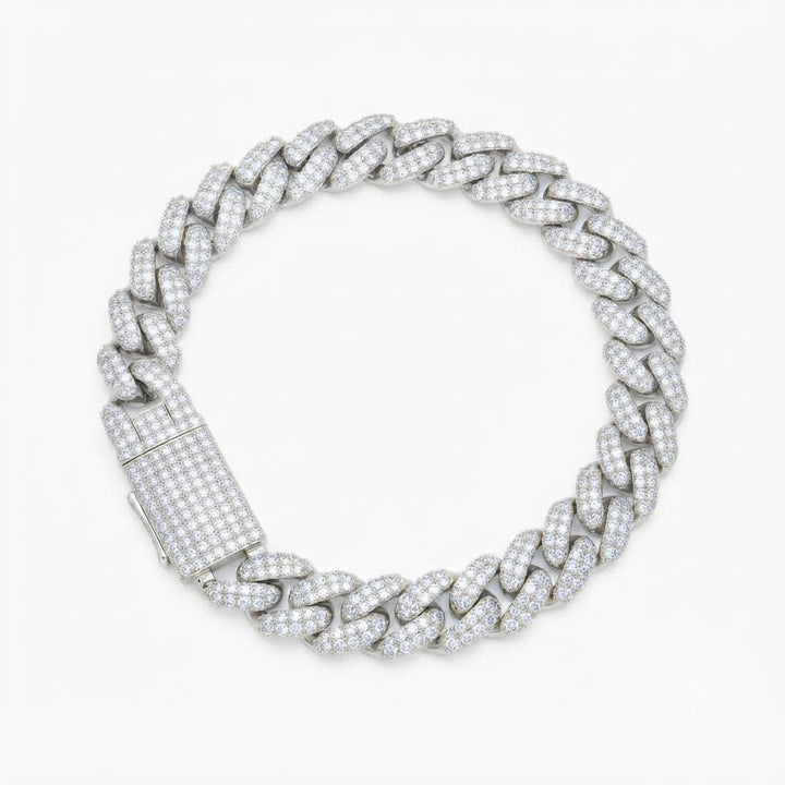 Moissanite Miami Cuban Link Bracelet for Men's