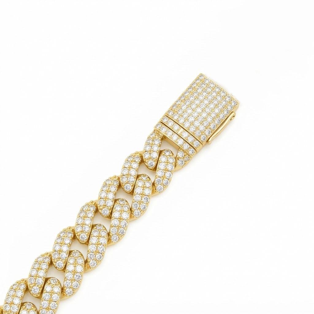 Moissanite Miami Cuban Link Bracelet for Men's