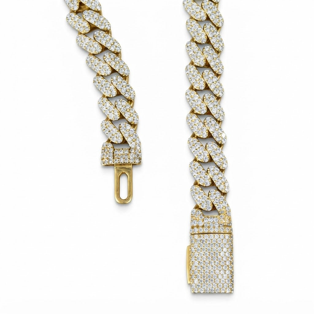 Moissanite Miami Cuban Link Bracelet for Men's
