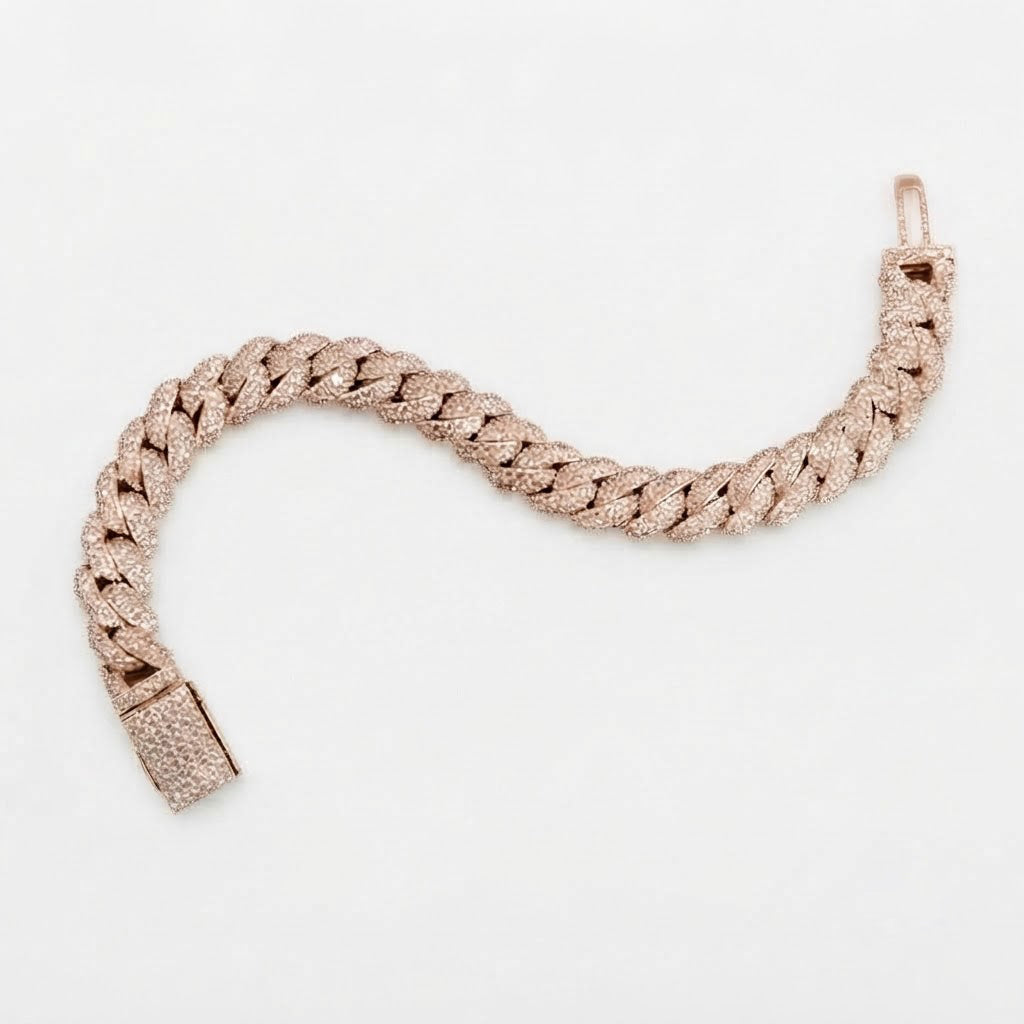 Moissanite Diamond Miami Cuban Link Bracelet for Men's
