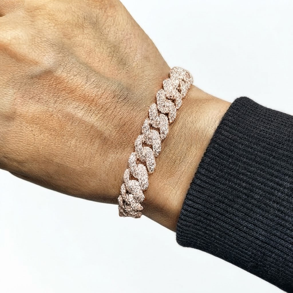 Moissanite Diamond Miami Cuban Link Bracelet for Men's