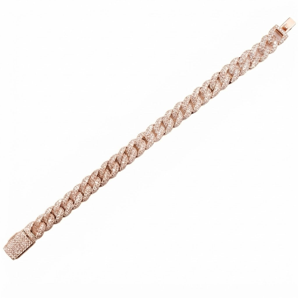 Moissanite Diamond Miami Cuban Link Bracelet for Men's