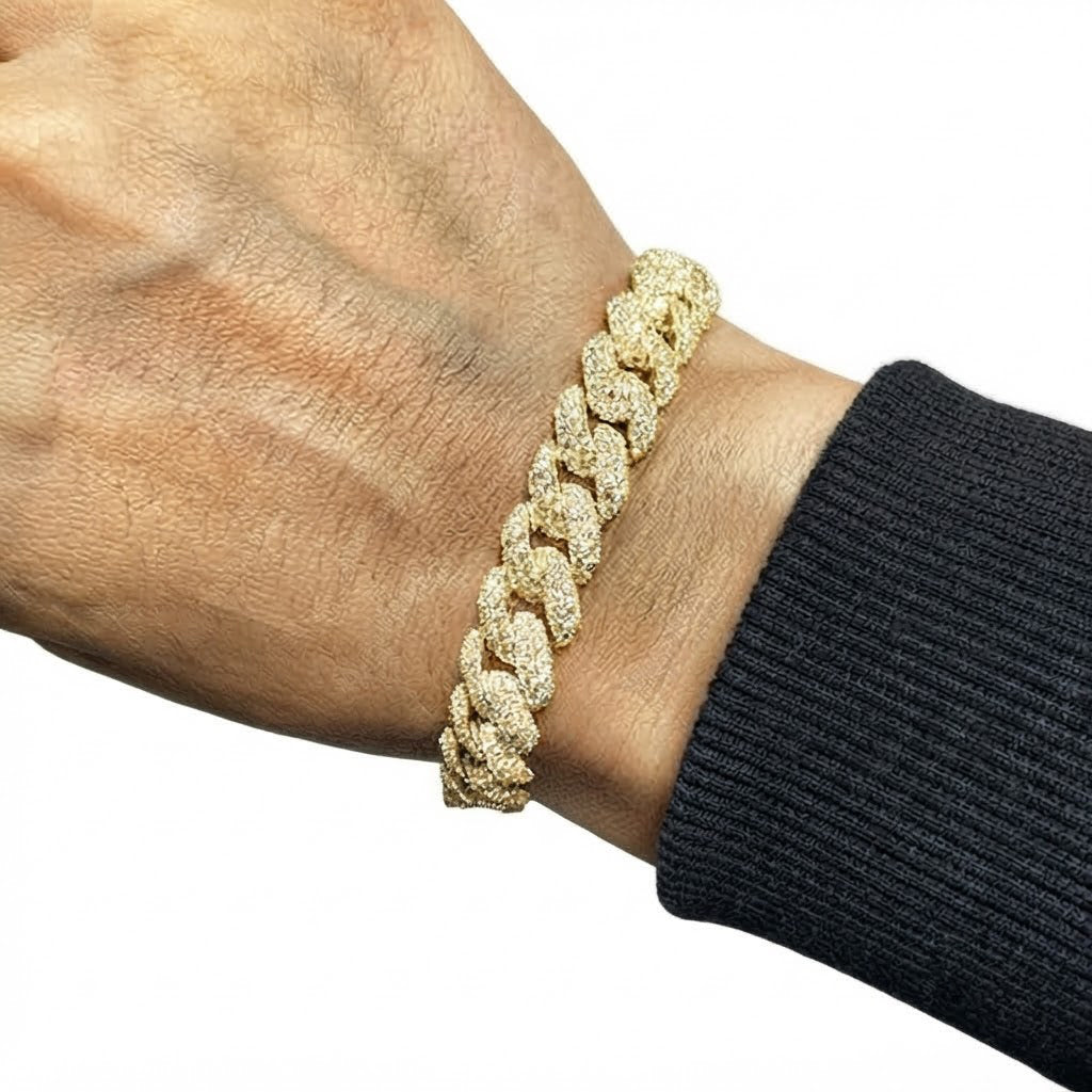 Moissanite Diamond Miami Cuban Link Bracelet for Men's