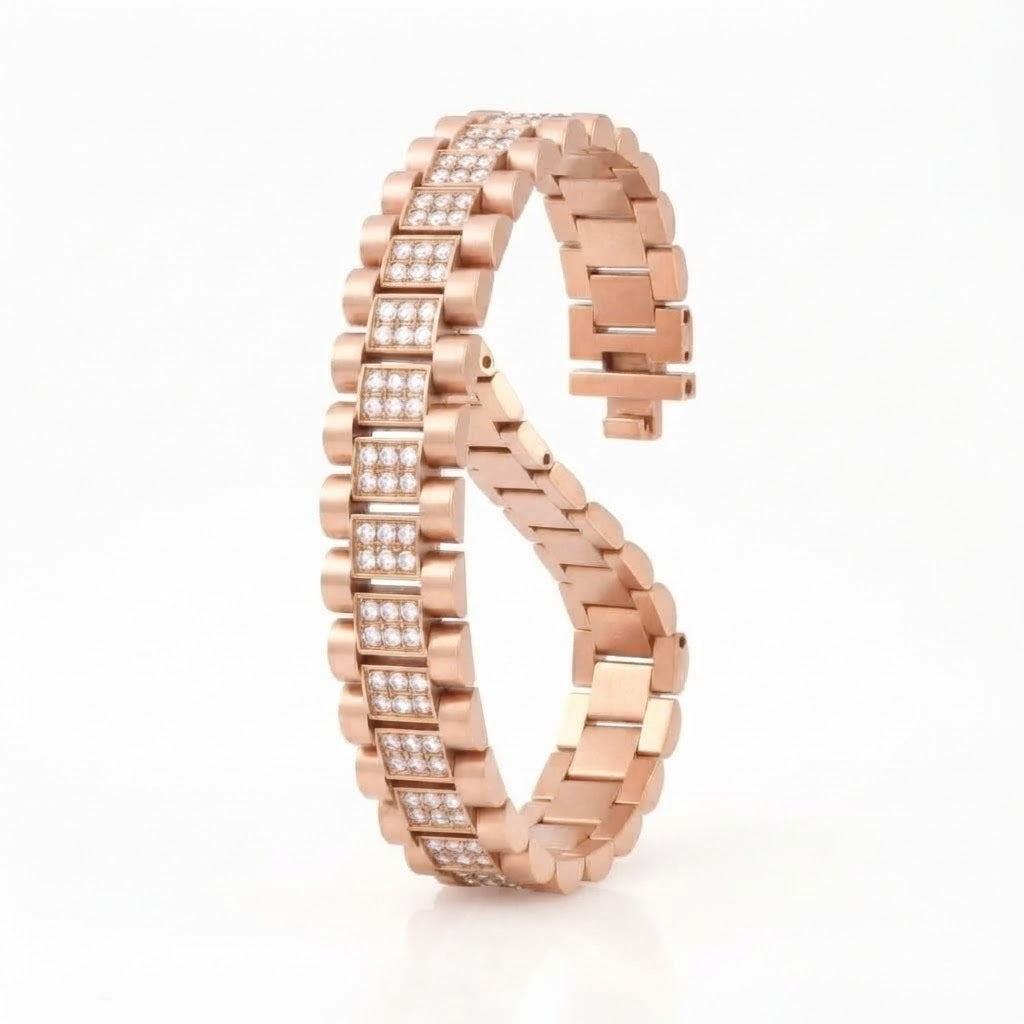 Pave Moissanite Rectangular Link Bracelet for Men's