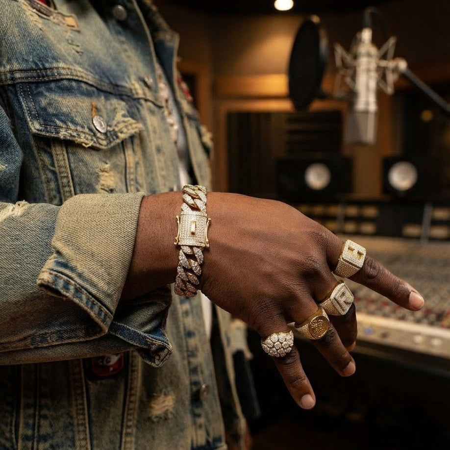 8MM Moissanite Spiked Cuban Link Bracelet with Box Clasp