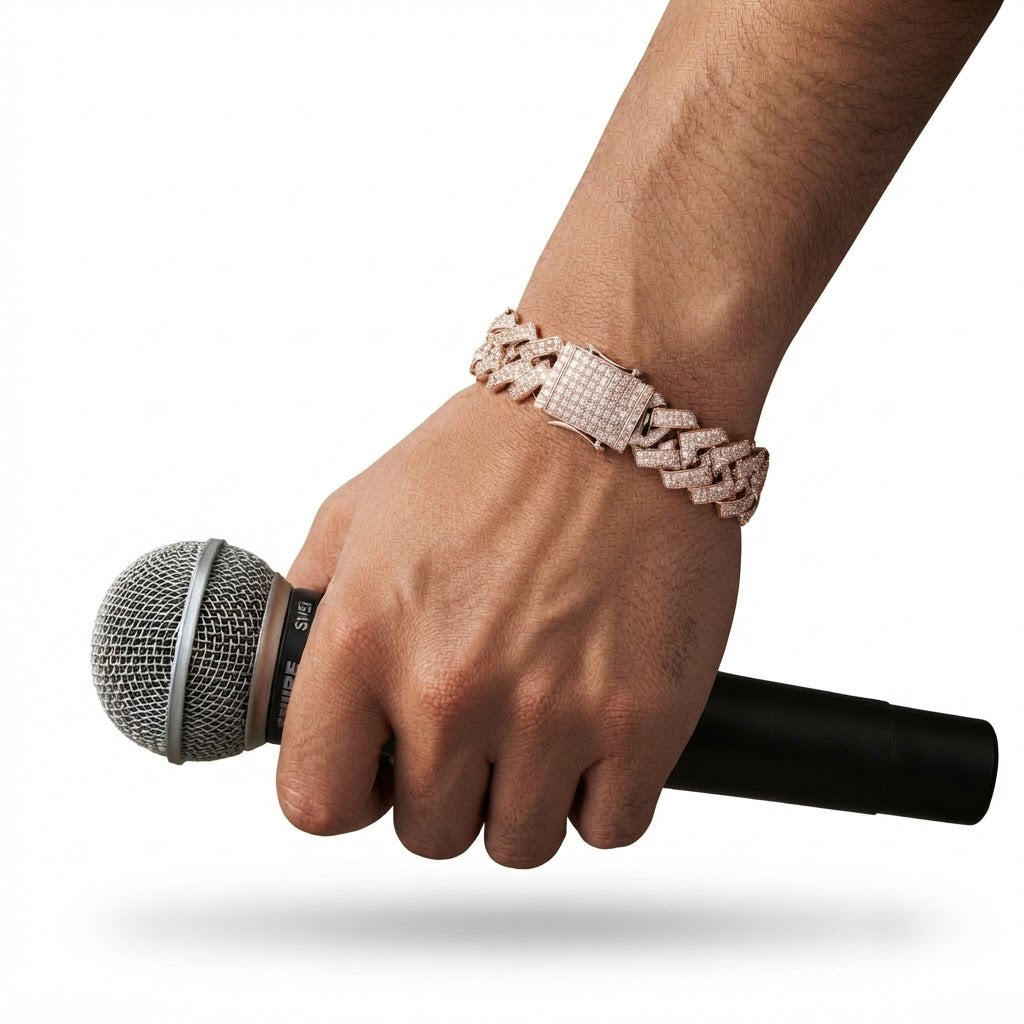 10mm Full Pave Moissanite Diamond Cuban Link Bracelet
