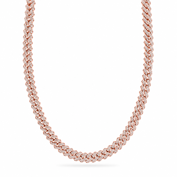 8MM Moissanite Cuban Link Chain for Men's