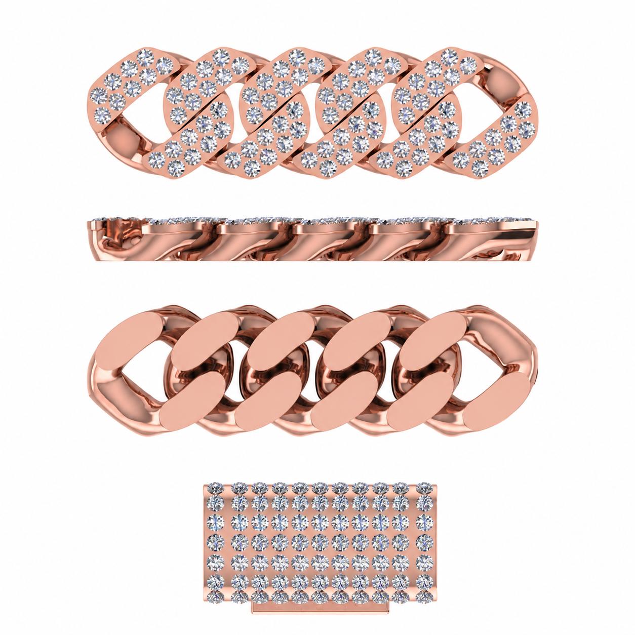 8MM Moissanite Cuban Link Chain for Men's