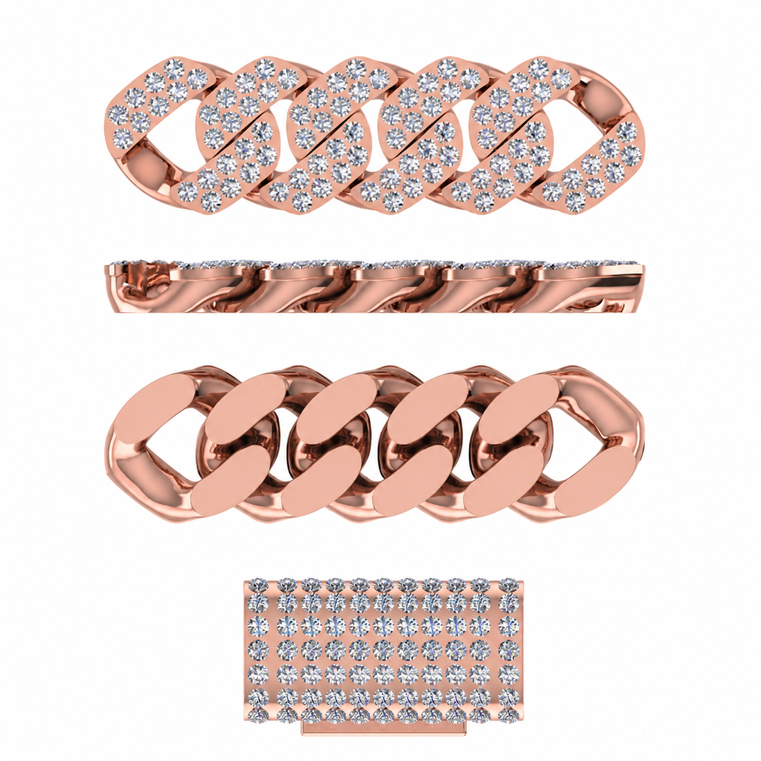8MM Moissanite Cuban Link Chain for Men's