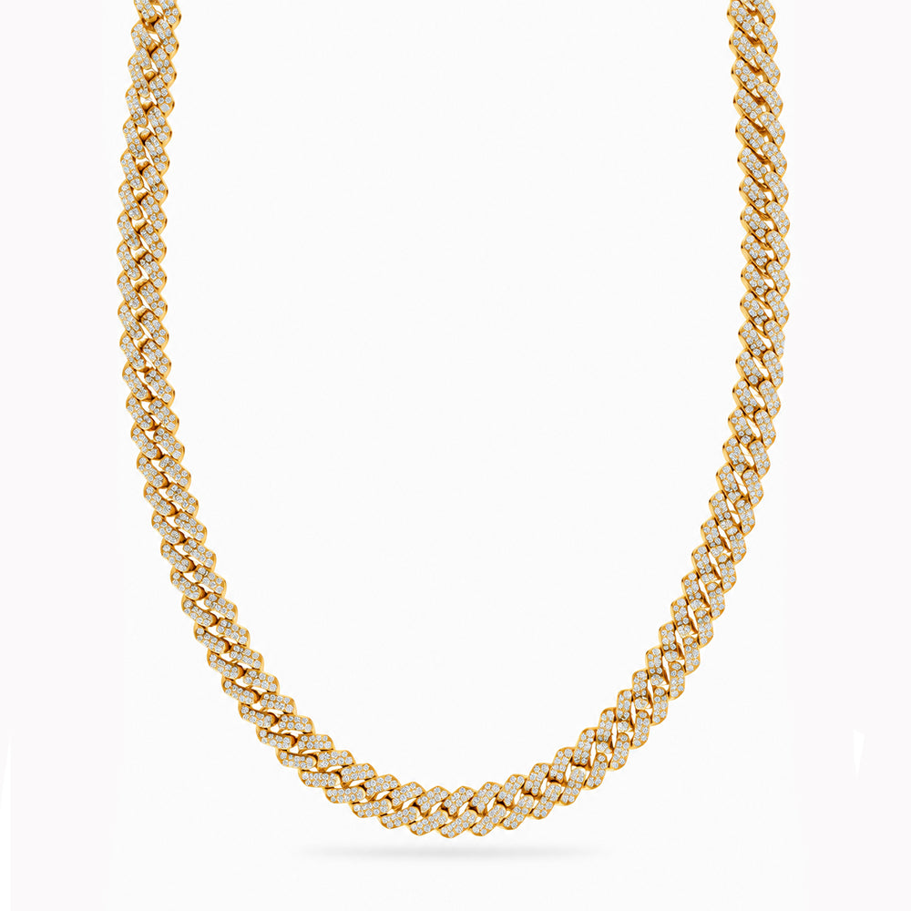 8MM Moissanite Cuban Link Chain for Men's