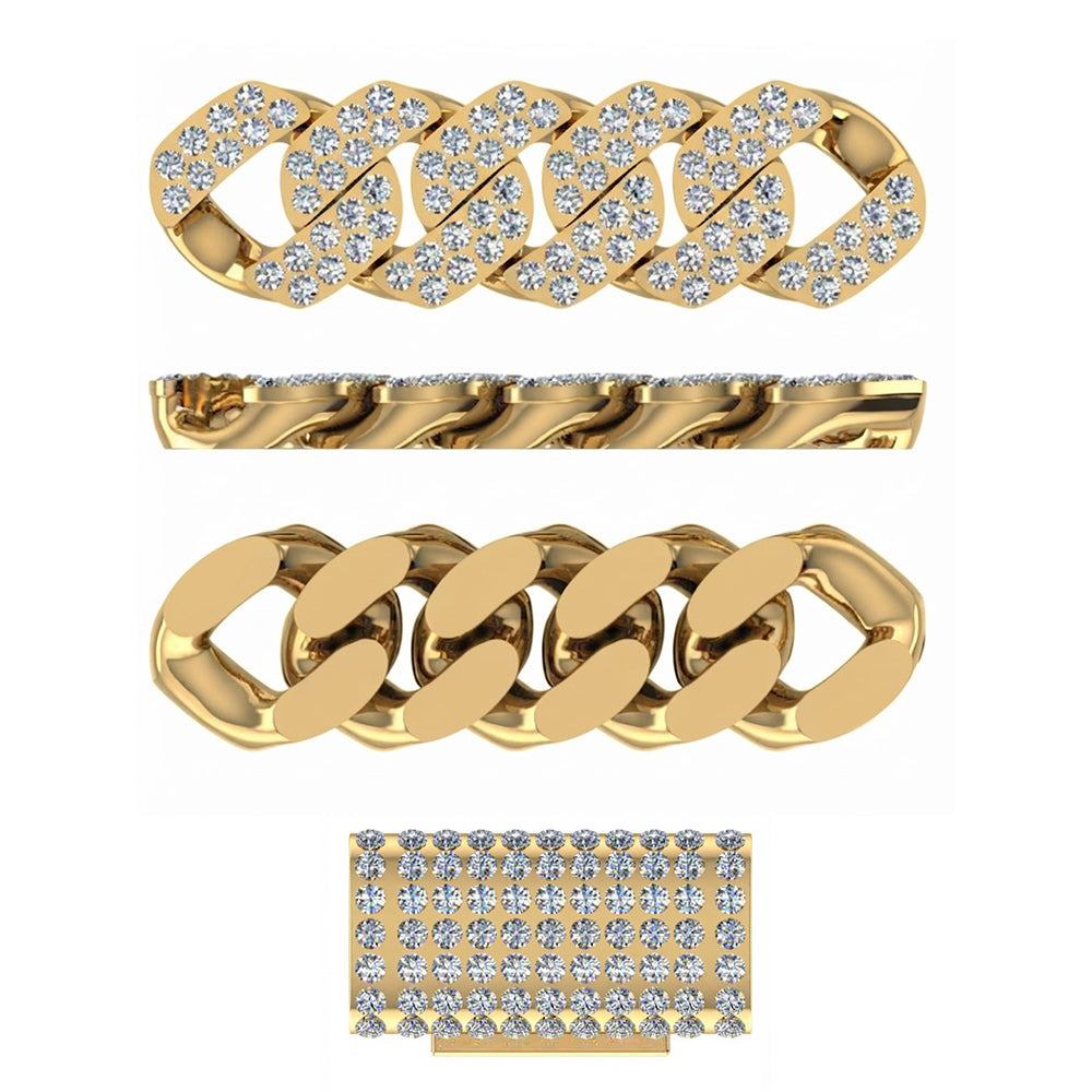 8MM Moissanite Cuban Link Chain for Men's