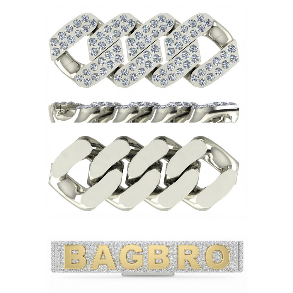 Moissanite Cuban Link Chain in 8MM