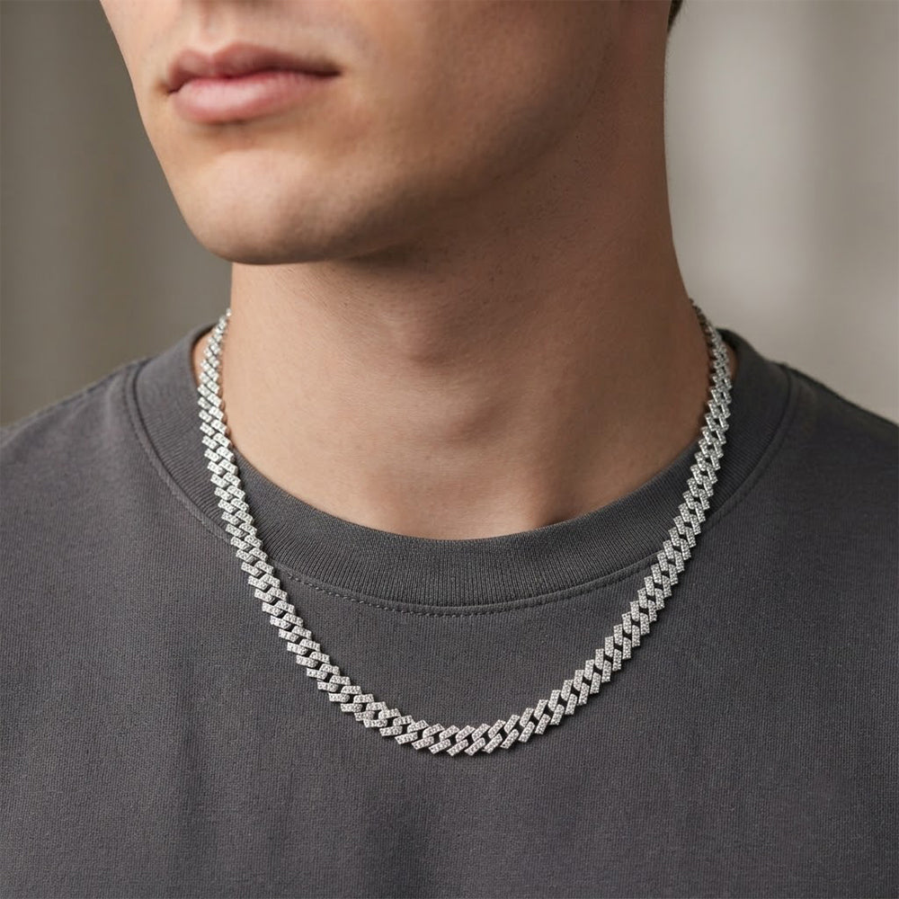 Moissanite Cuban Link Chain in 8MM