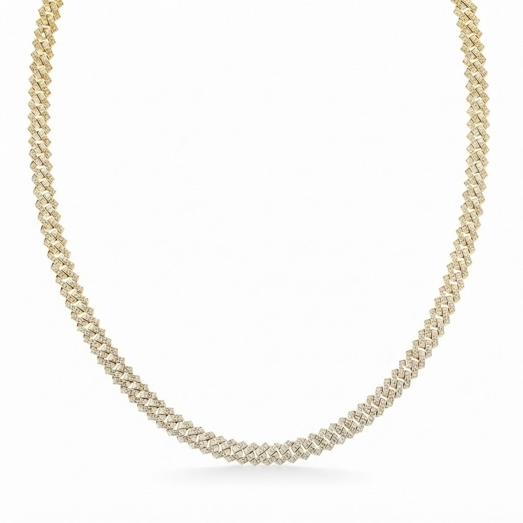 Moissanite Cuban Link Chain in 8MM