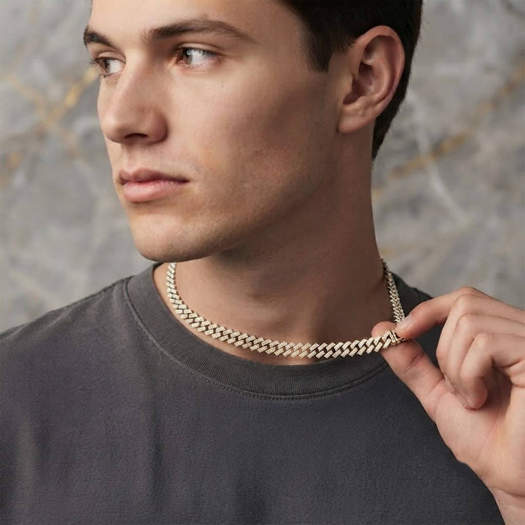 Moissanite Cuban Link Chain in 8MM