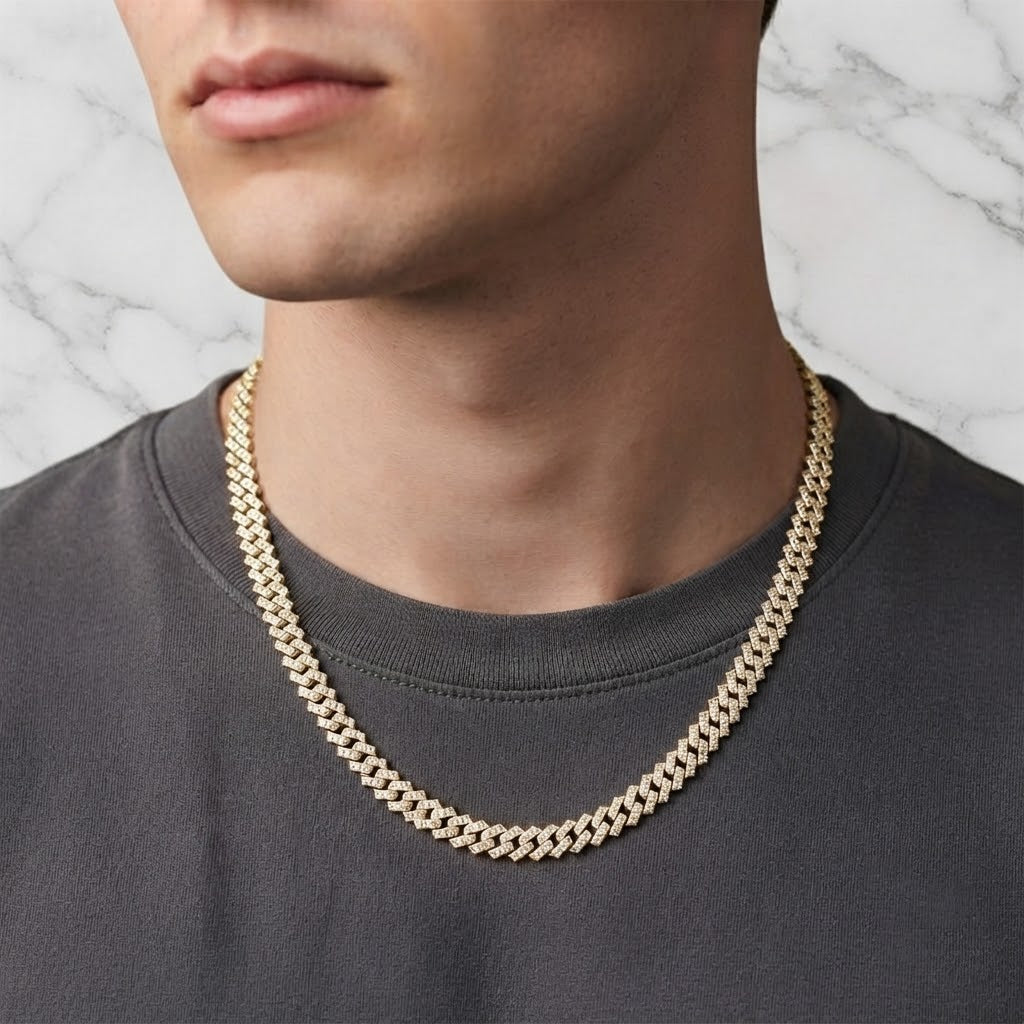 Moissanite Cuban Link Chain in 8MM