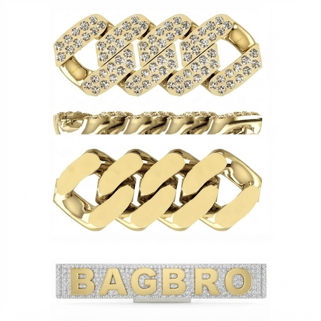 Moissanite Cuban Link Chain in 8MM