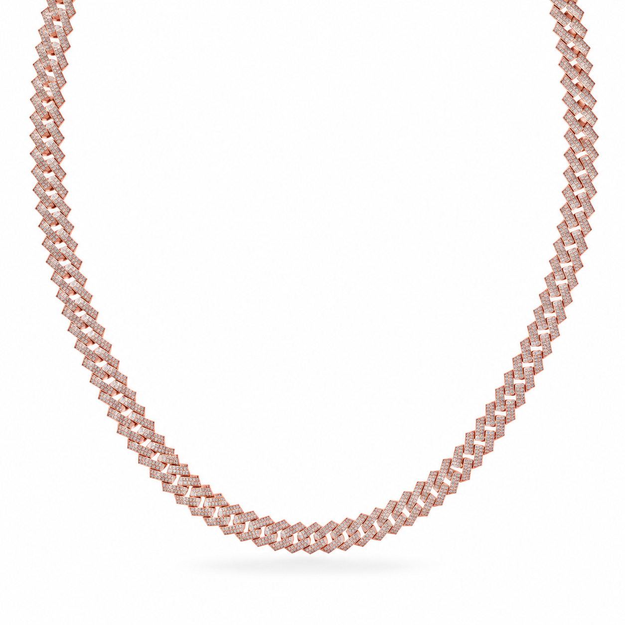 8.5mm Diamond Cuban Link Chain Necklace – Silver