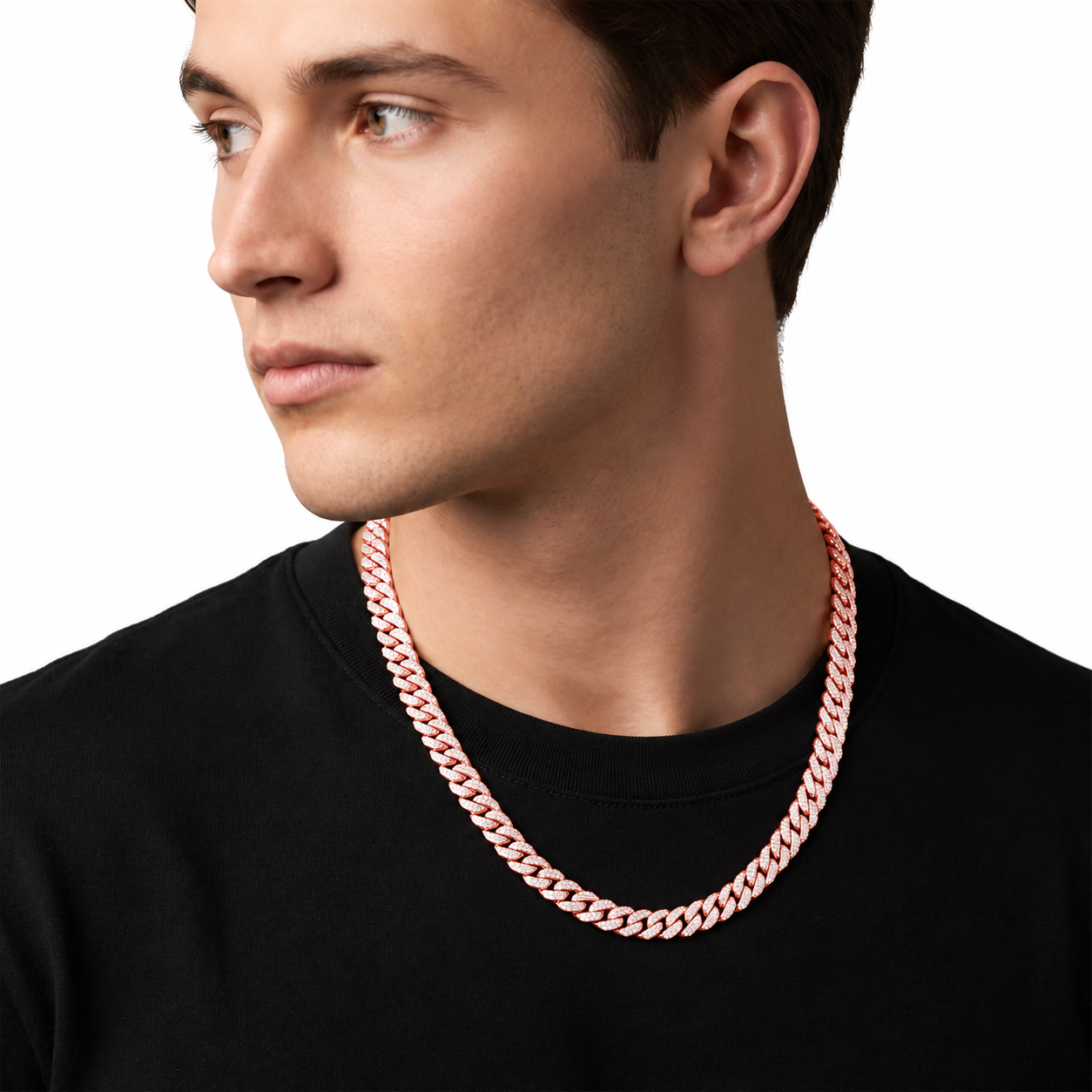 8mm Moissanite Diamond Cuban Link Chain
