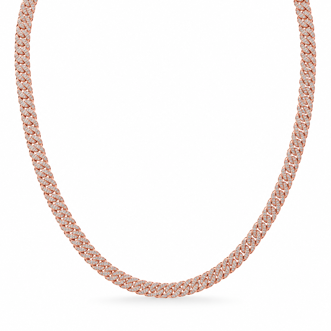 8mm Moissanite Diamond Cuban Link Chain