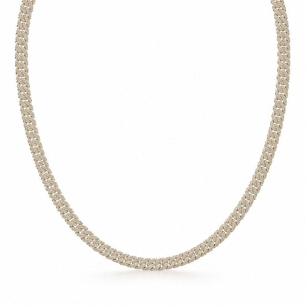 8mm Moissanite Diamond Cuban Link Chain