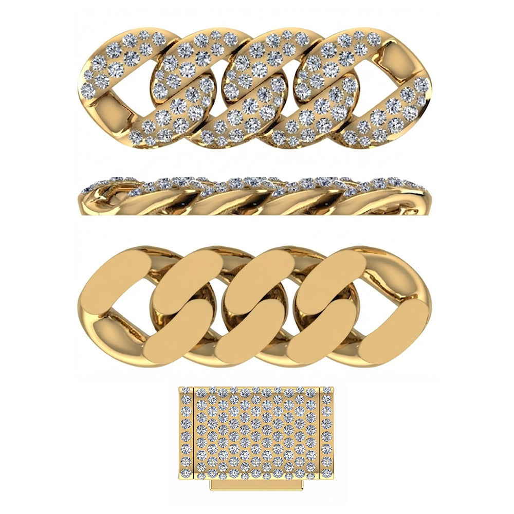 8mm Moissanite Diamond Cuban Link Chain