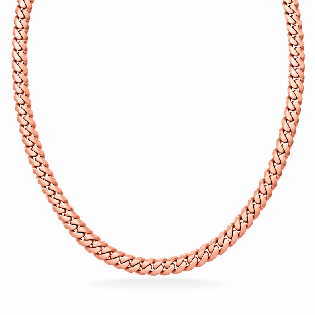 8mm Moissanite Diamond Classic Plain Cuban Link Chain