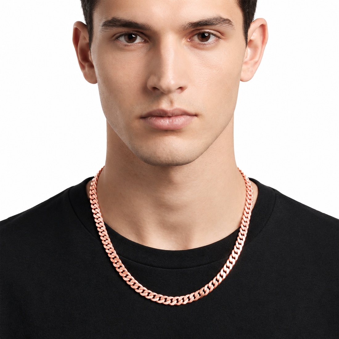 8mm Moissanite Diamond Classic Plain Cuban Link Chain